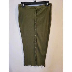 PrettyLittleThing Green Pencil Skirt